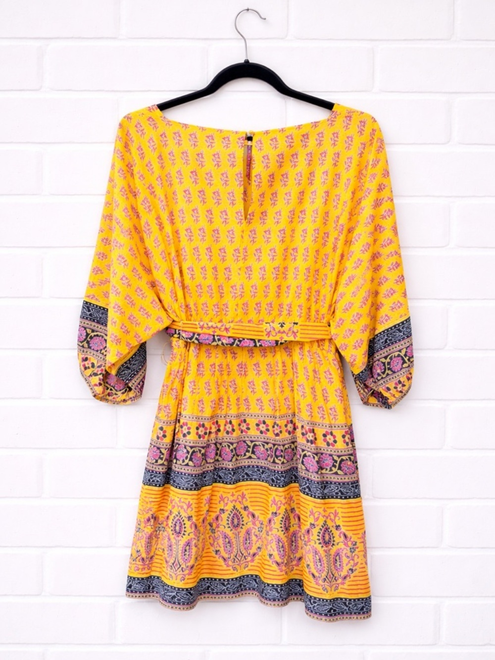 J.Crew Dress Dolman-sleeve mini dress in
sunny block boho belt pockets cotton - Picture 3 of 6